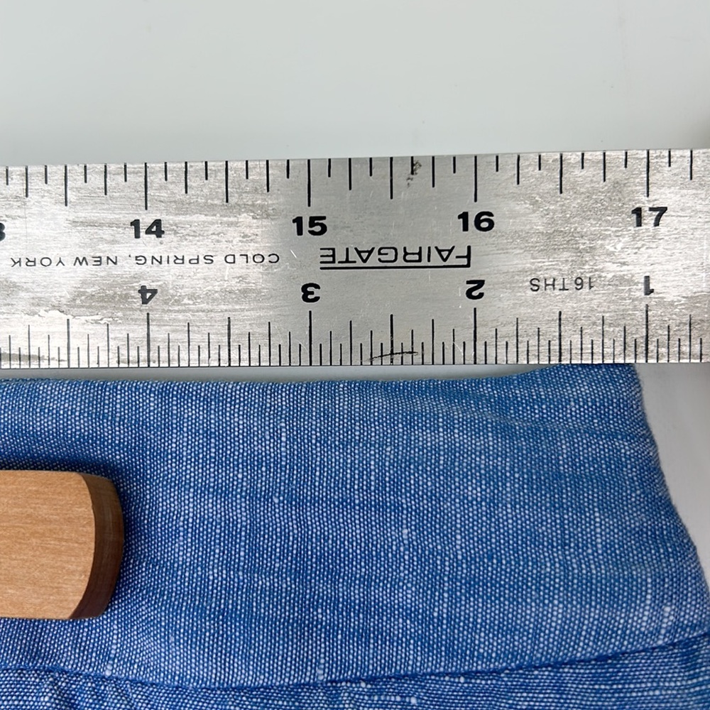 Talbots Embroidered Linen Chambray A-Line Skirt - Picture 10 of 11